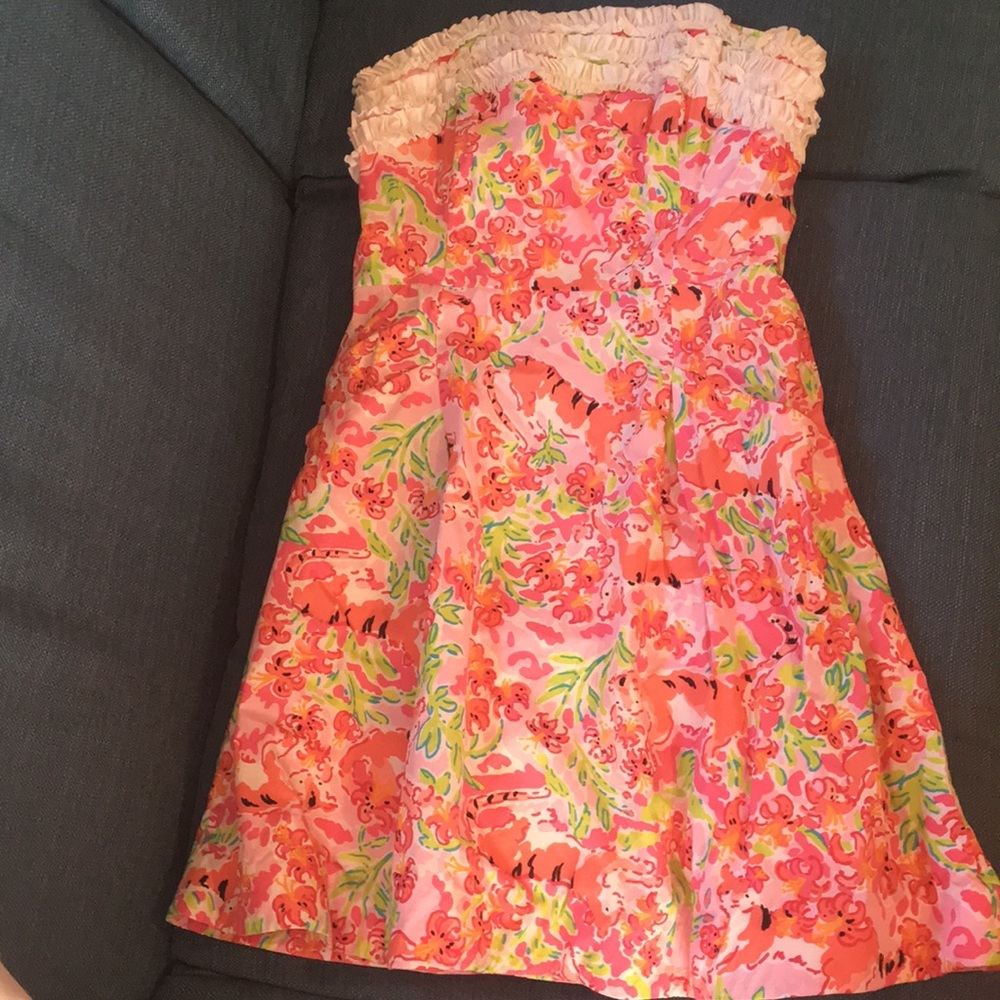 Lilly Pulitzer Call Me Kitty Strapless Dress